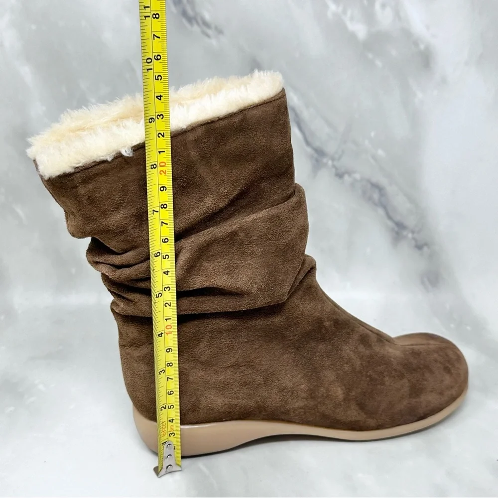 Santana Canada Brown Suede Slouch Waterproof Boot Womens 7.5